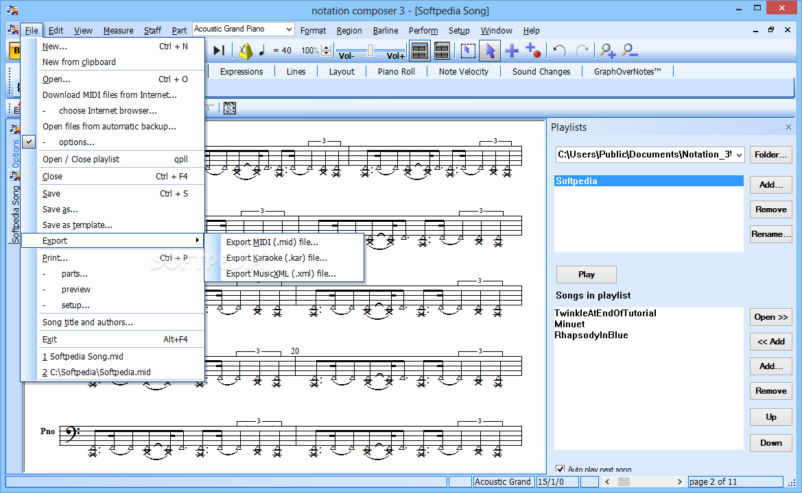 Notation composer manuale italiano download